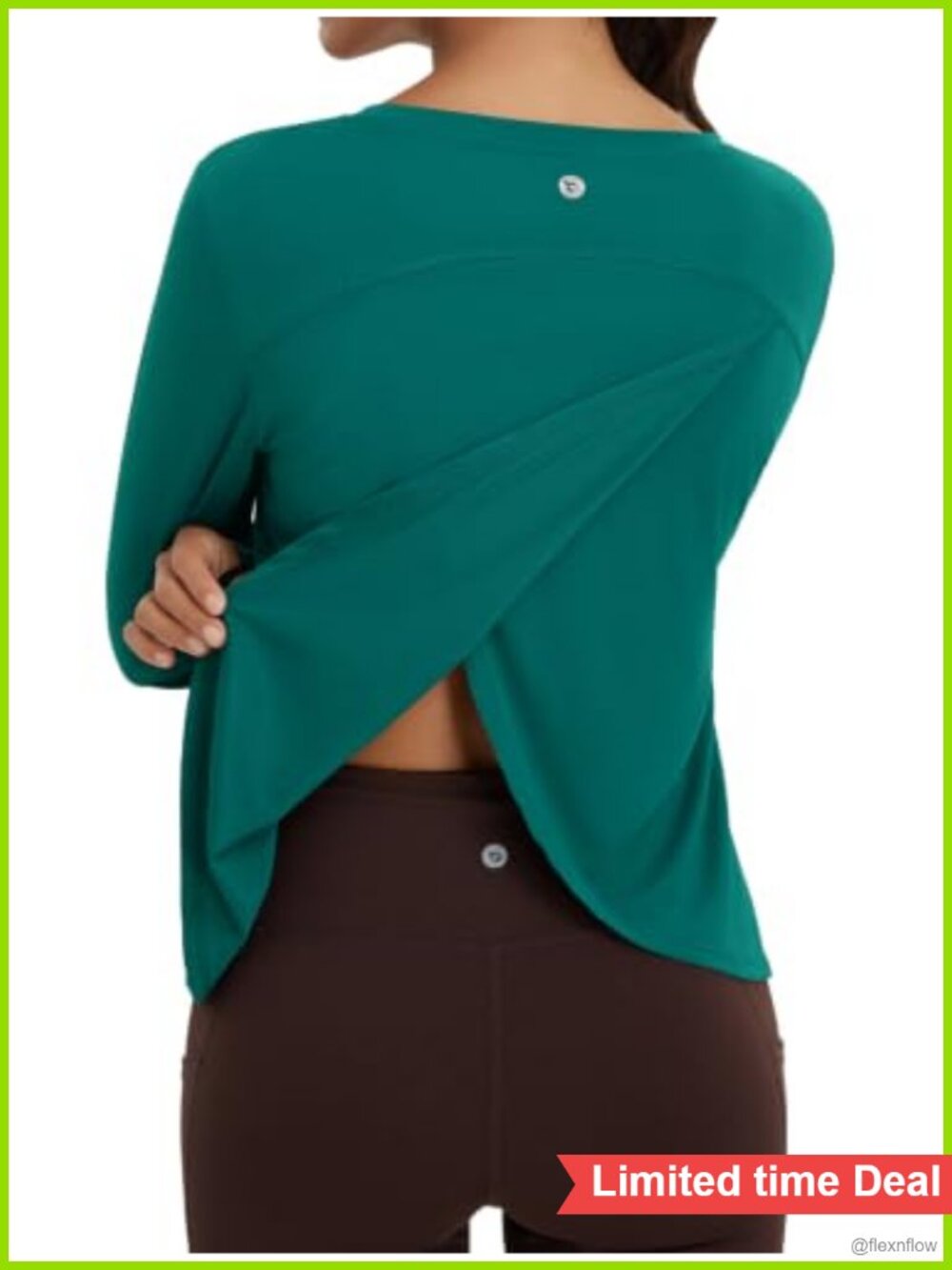 Women's Long Sleeve Quick Dry UV Protection Athletic T-Shirt with Split Back